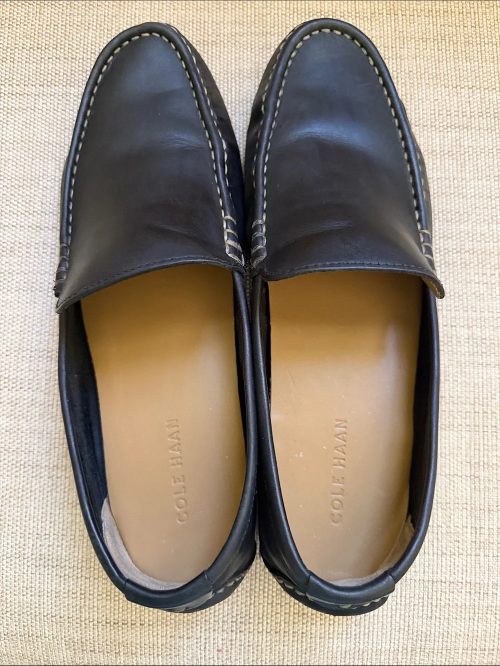 Cole Haan Men’s Leather Driving Moccasins Loafers Black Size 10.5